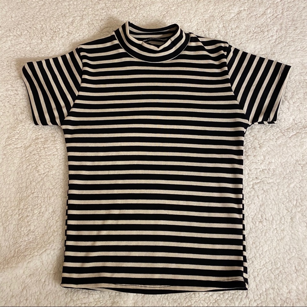 Turtleneck Stripe Top